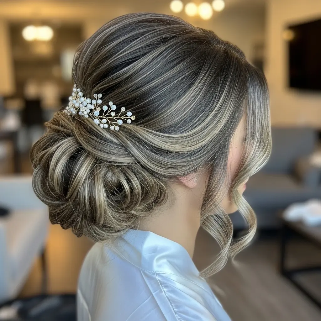 #4 Glamorous Twirl Low Bun