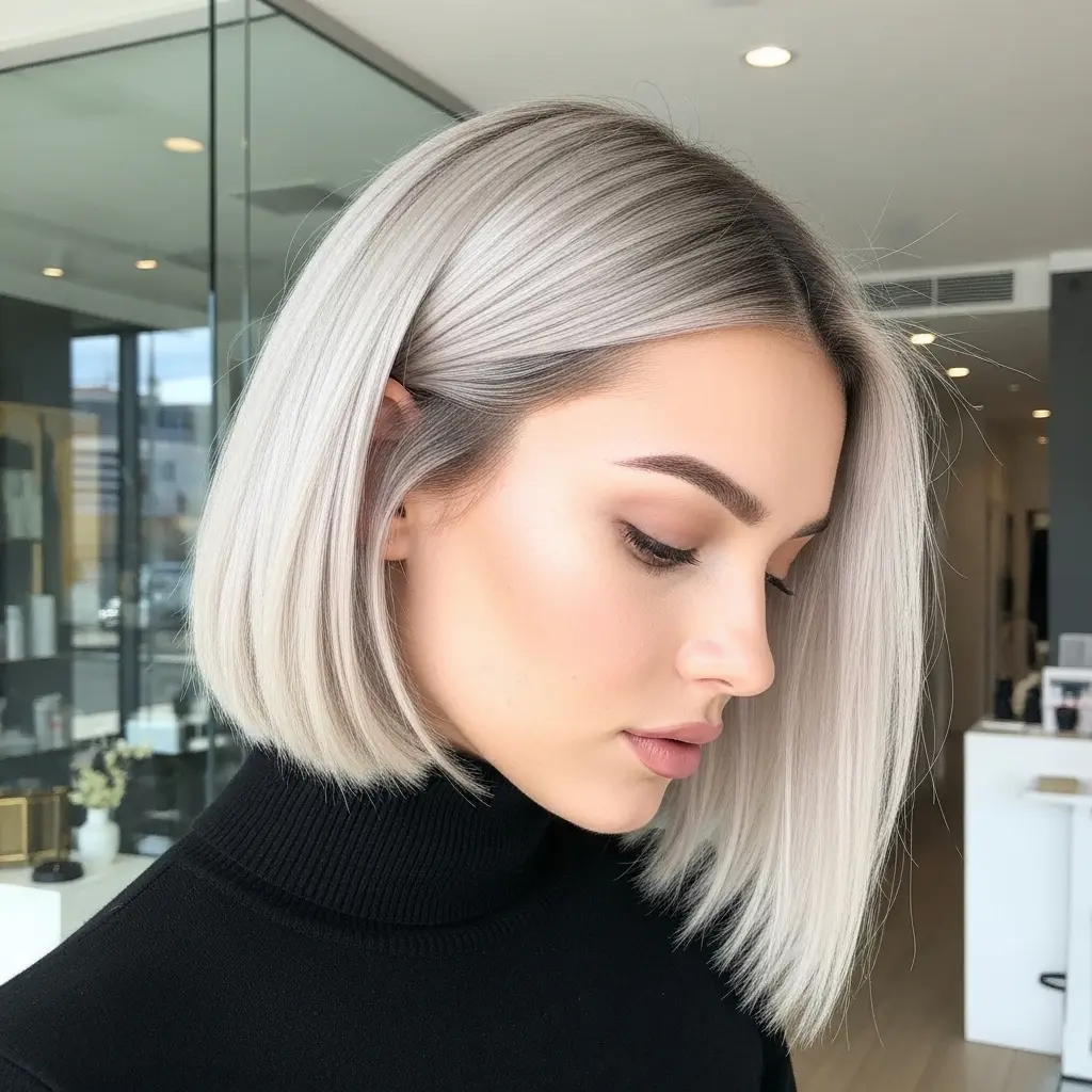 #4 Short Angled Bob with High Volume