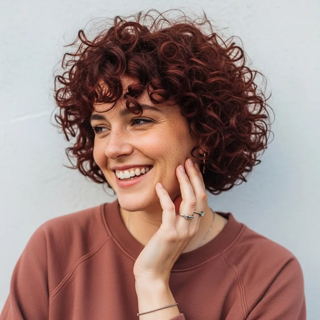 #5 Short Messy Curly Bob