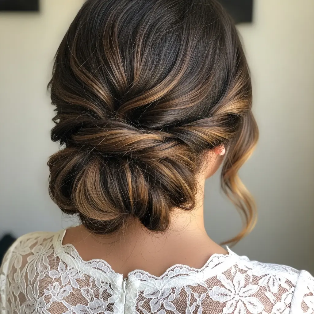 #5 Elegantly Twisted Espresso Updo