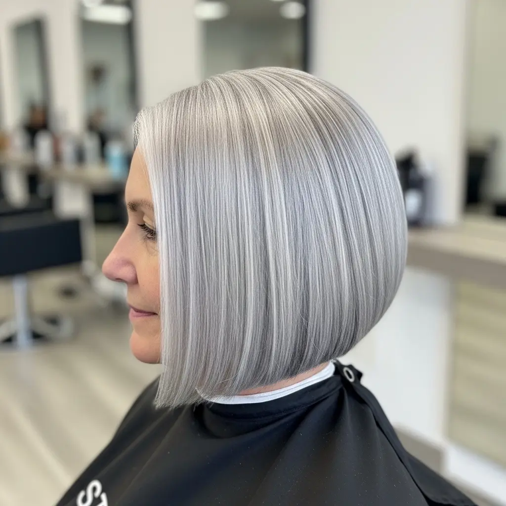 #5 Silver Inverted Medium Bob
