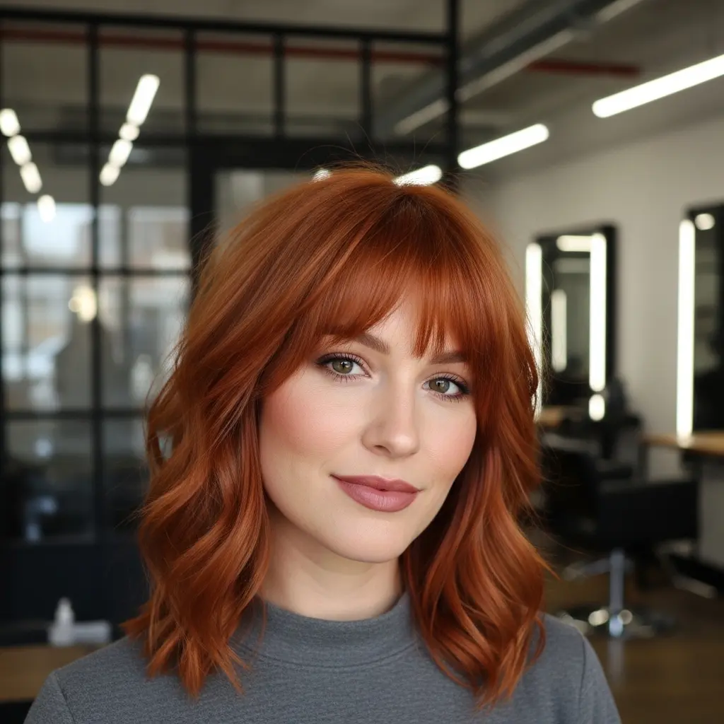 #5 Textured Shag with Curtain Bangs