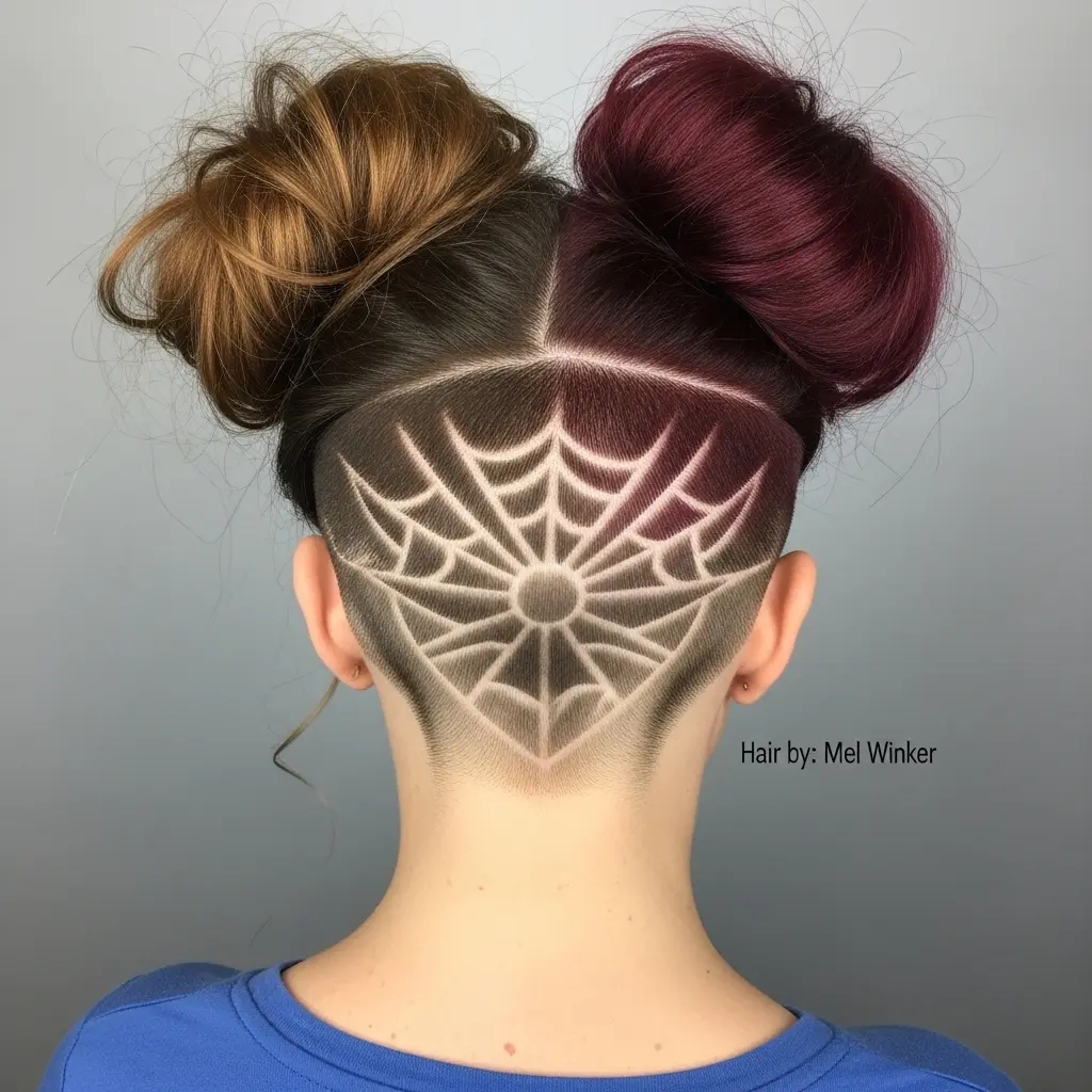 #6 Spider Web Design for Women's Undercut
