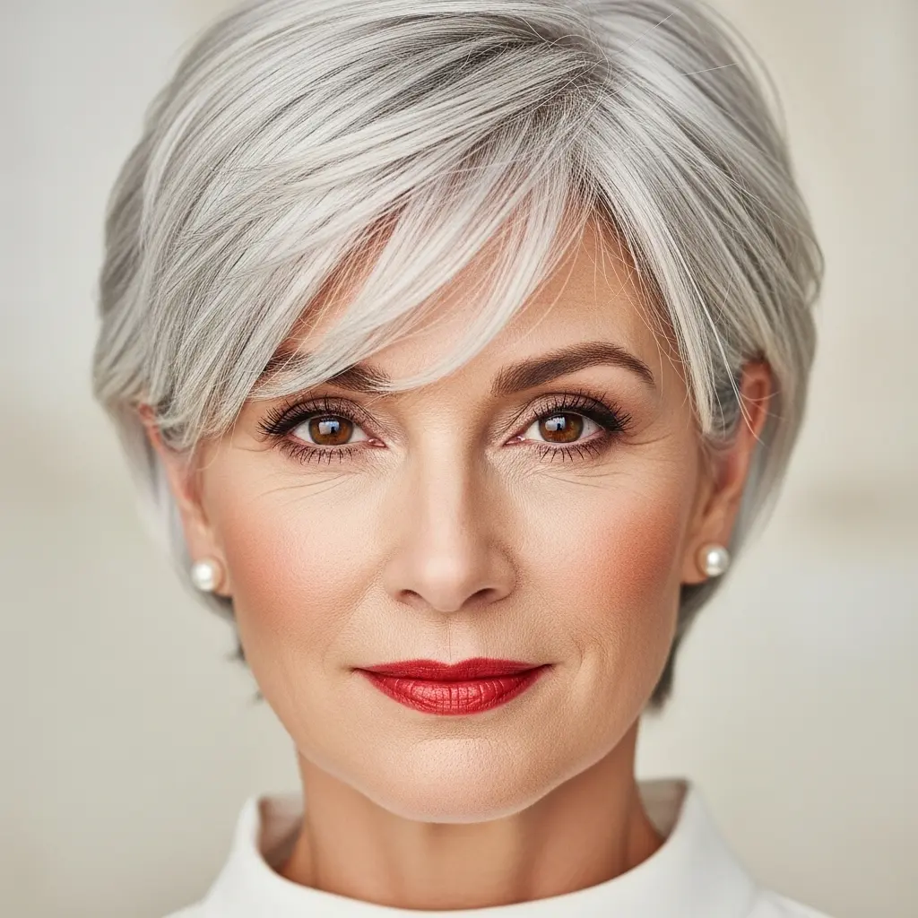 #6 Side-Swept White-Blonde Hair