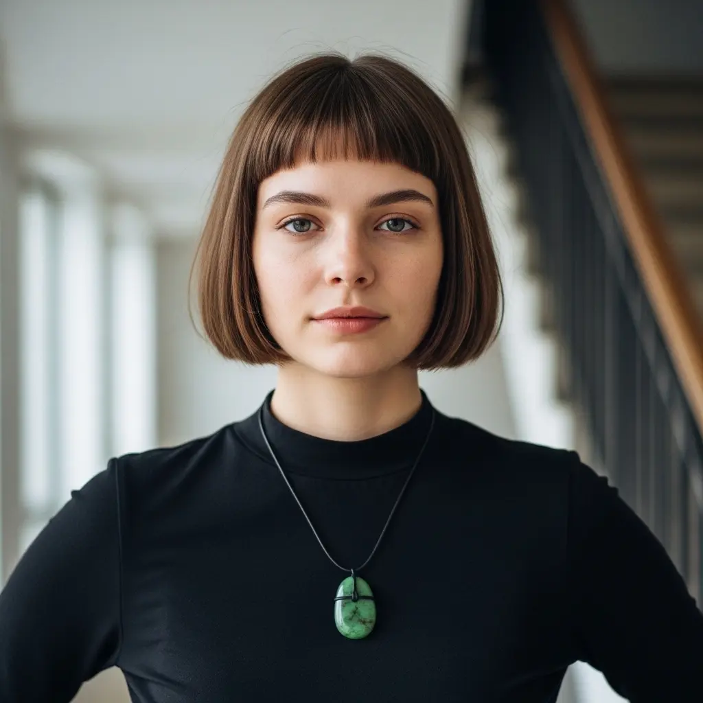 #7 Blunt Cut with Choppy Fringe