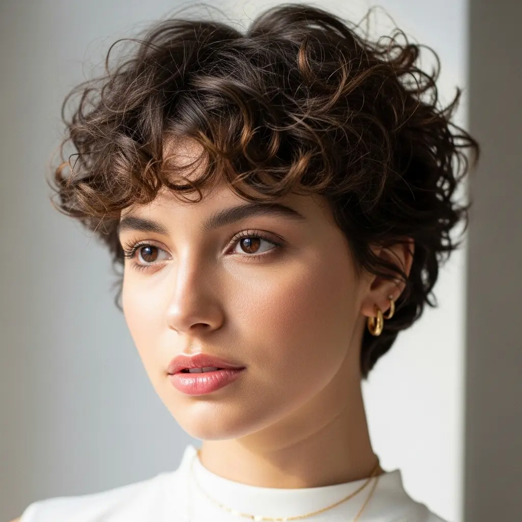 #7 Curly Pixie Bob with Curled Fringe