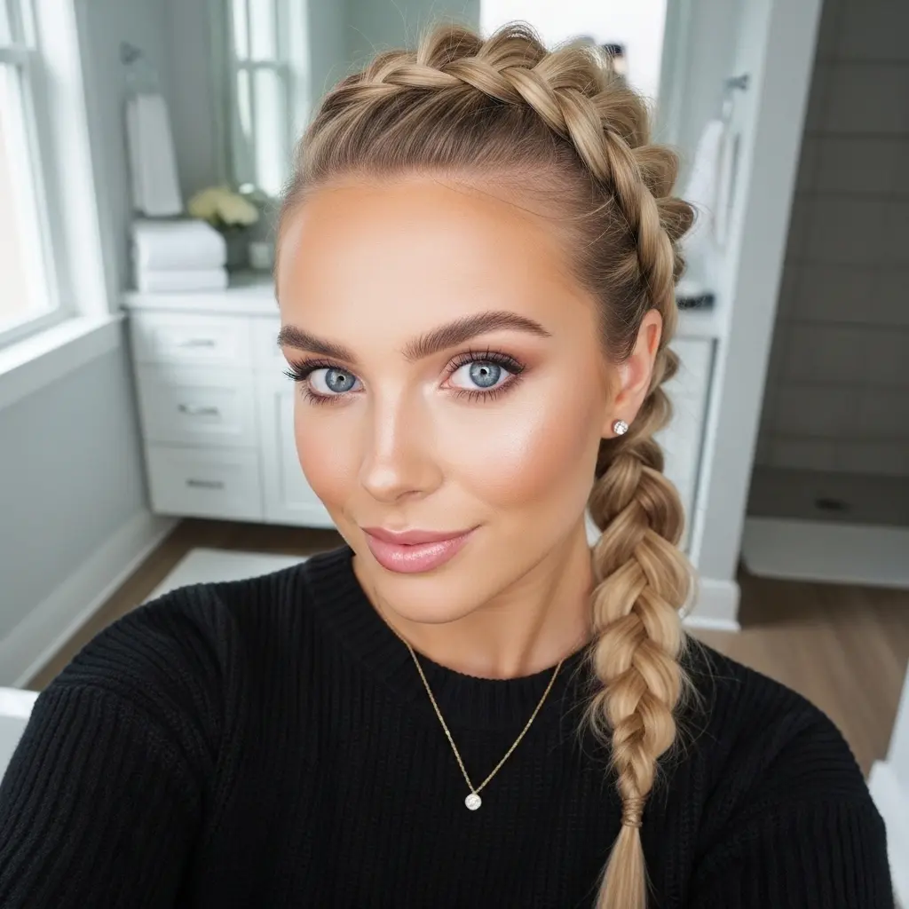 #8 Dutch Braid Side Ponytail