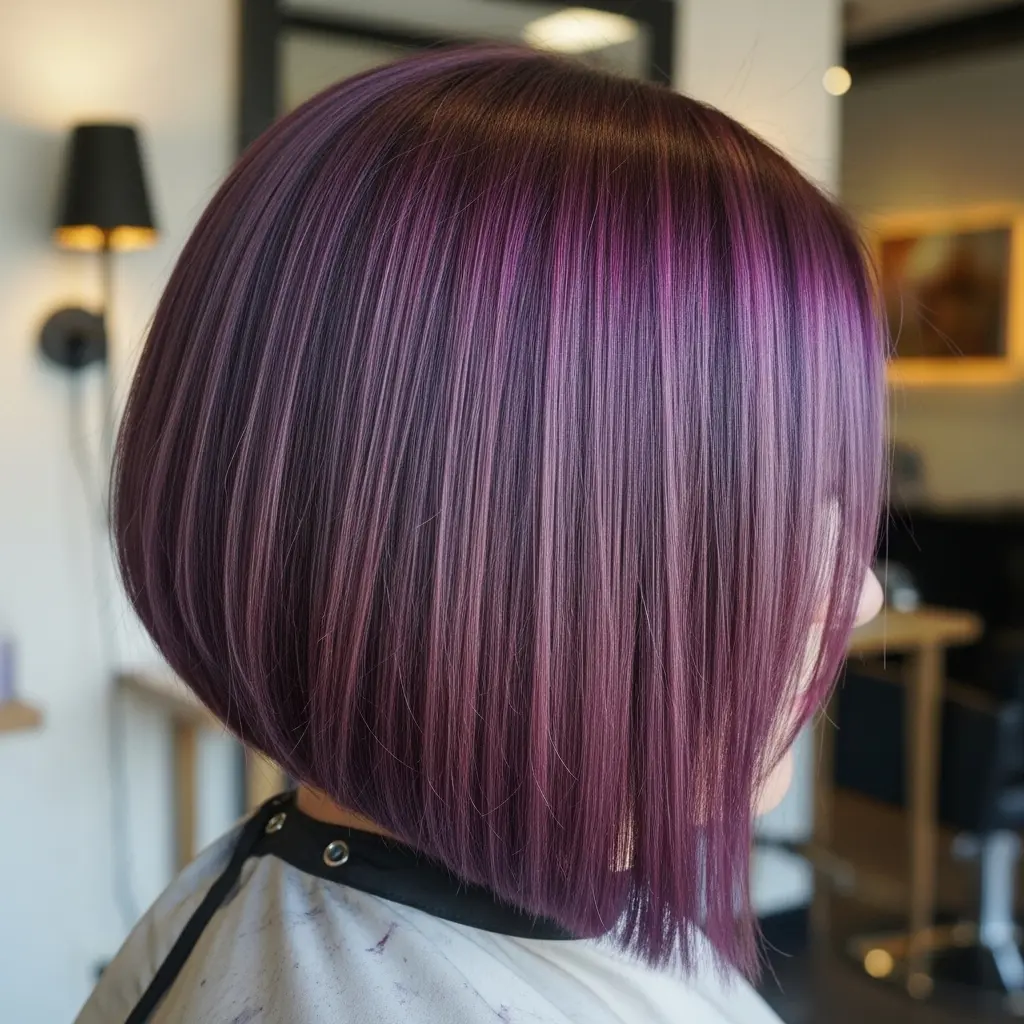 #9 Soft Purple Angled Bob