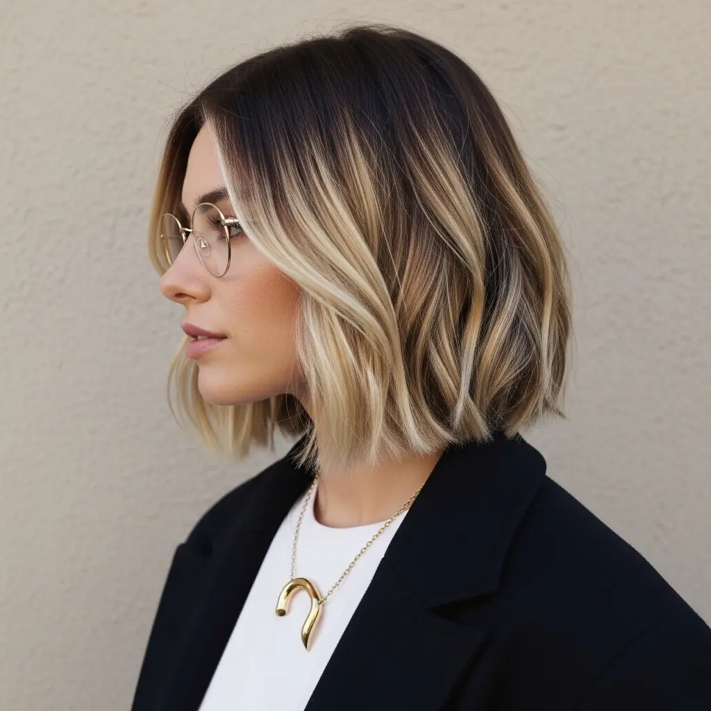 #1 Textured Flat Bob with Subtle Waves