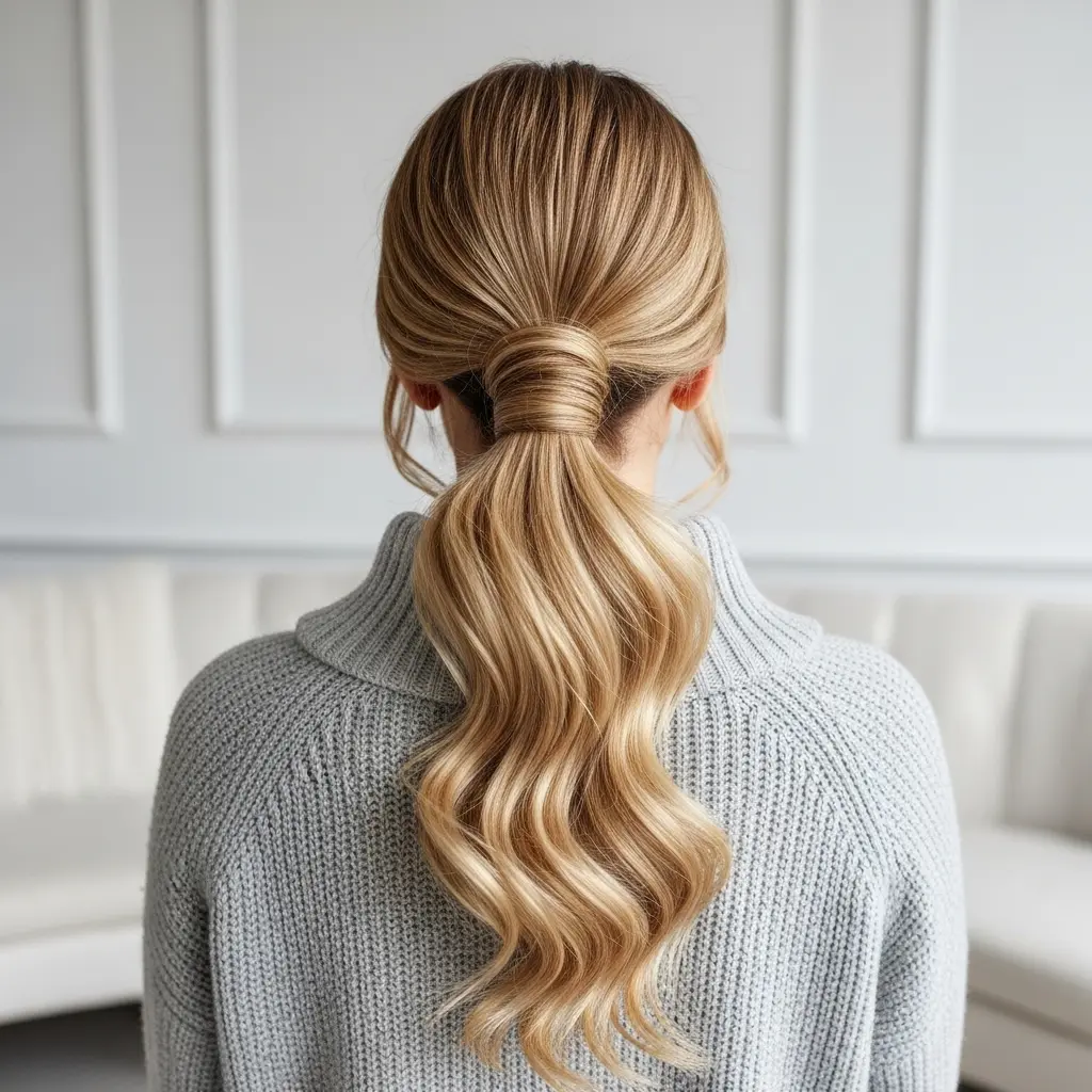#10 Messy Blonde Ponytail