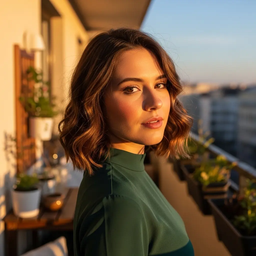 #16 Flat Hair with Curls for Contrast and Volume