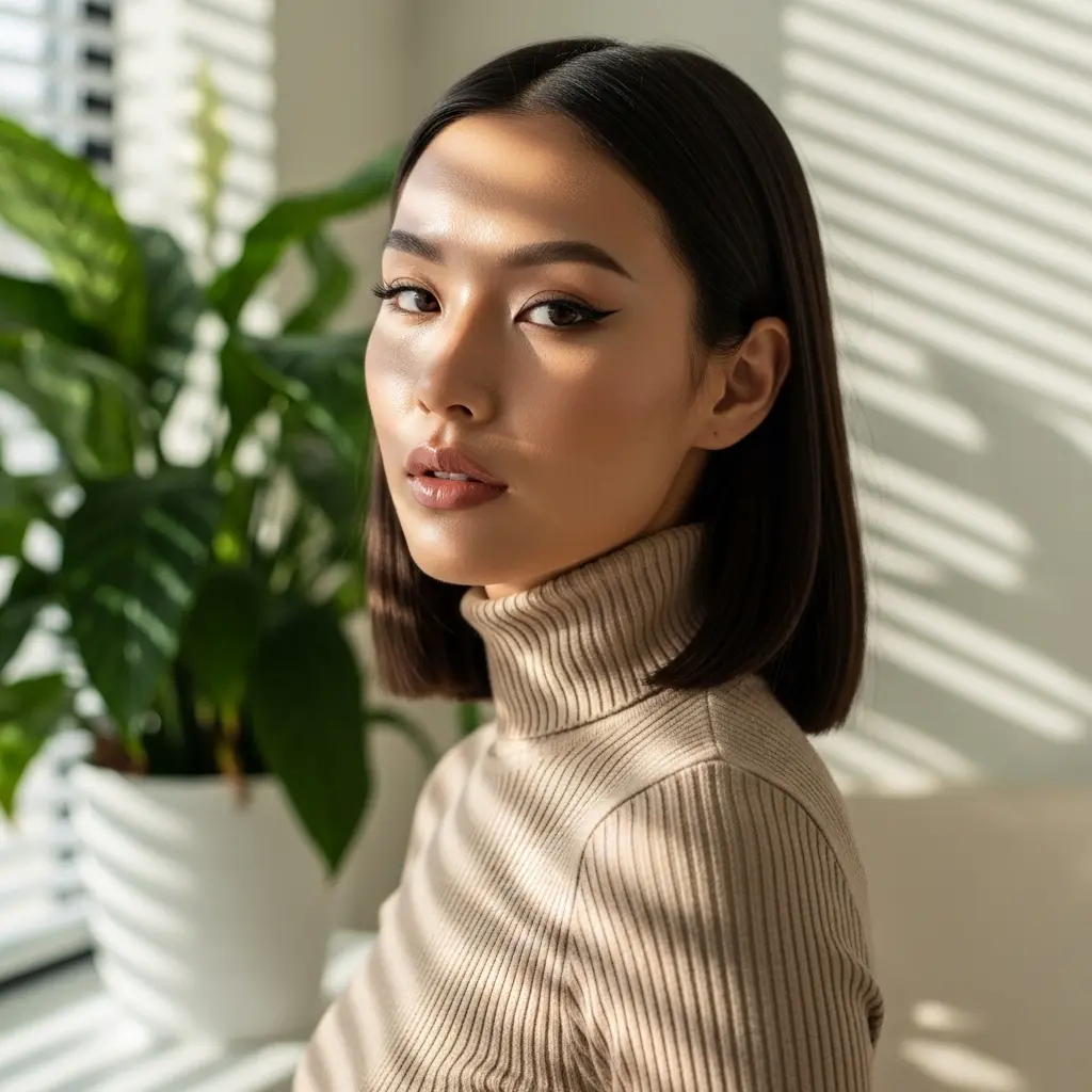 #17 Straight Flat Hair with a Sleek Finish