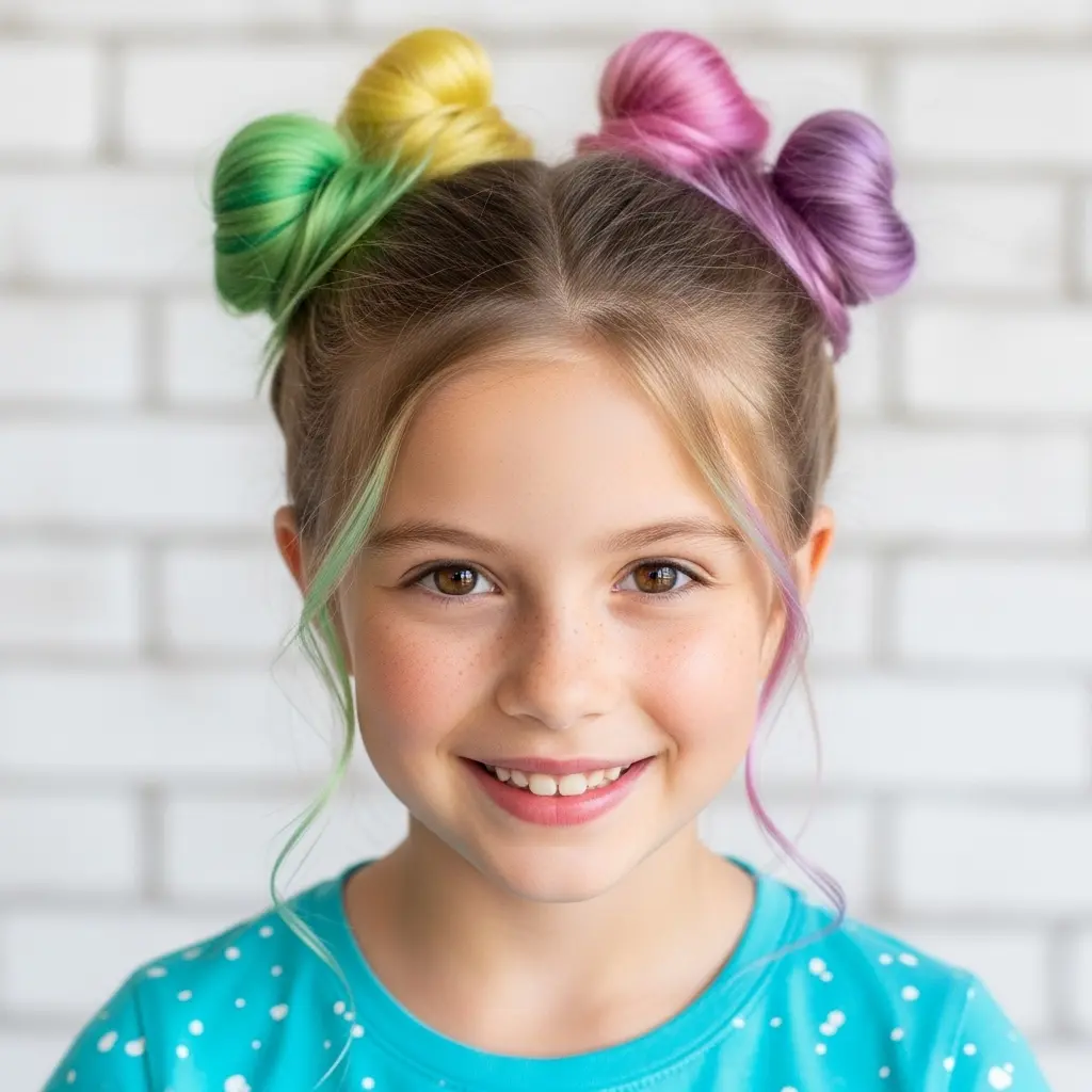 #18 Playful Colorful Space Buns