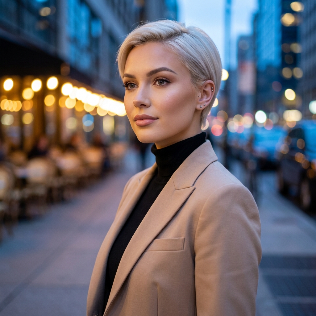 #4 Pixie Cut for a Chubby Oval Face