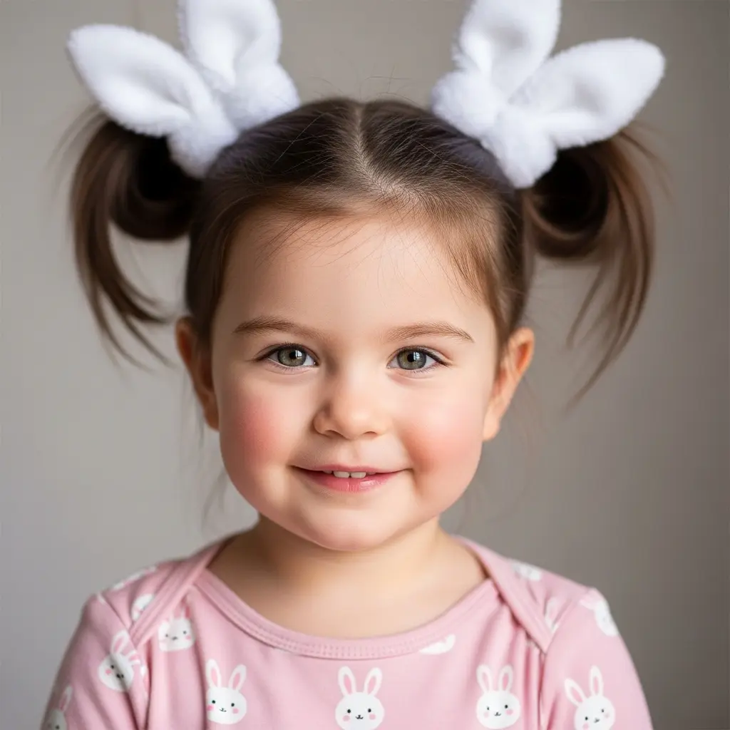 #6 Adorable Playful High Pigtails with Bunny Ears