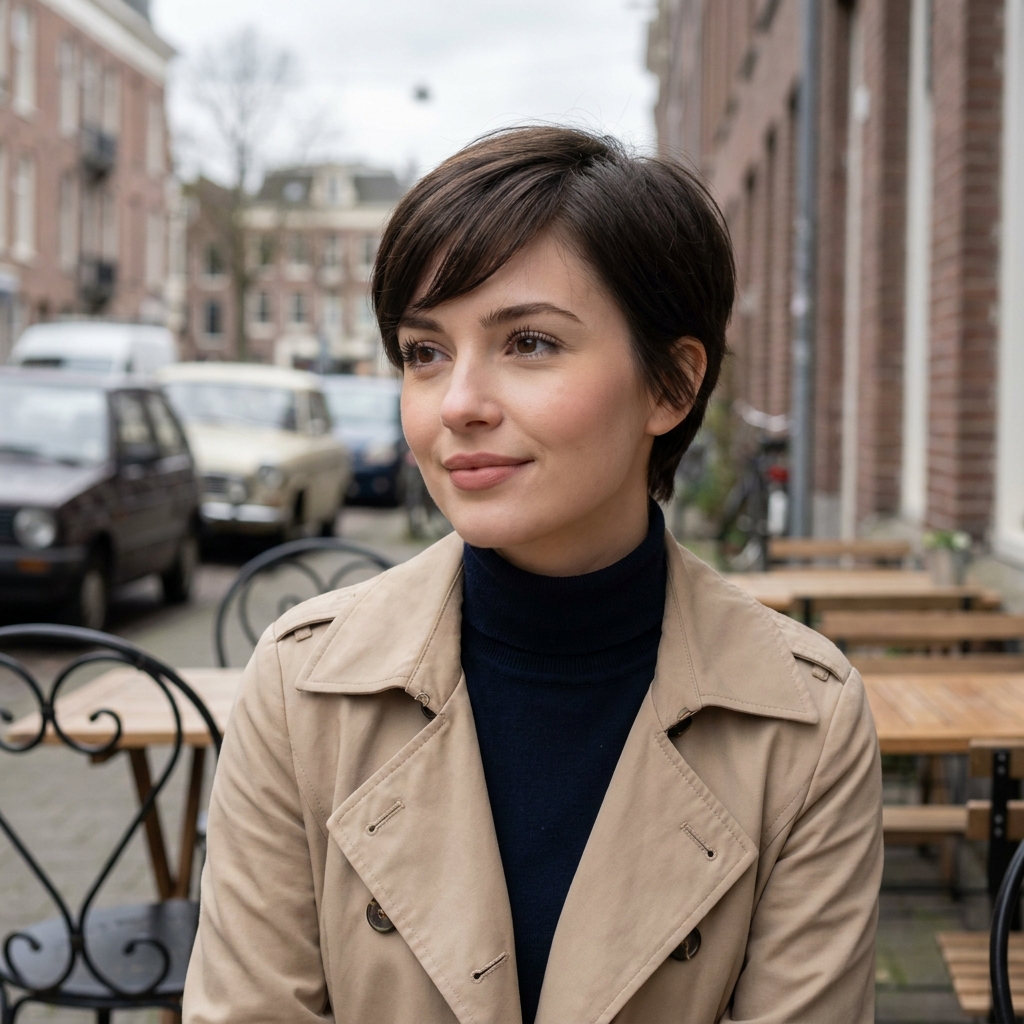 #9 Long Pixie Cut for a Chubby Face