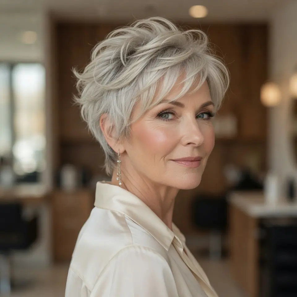 #1 Wavy Pixie with Choppy Layers