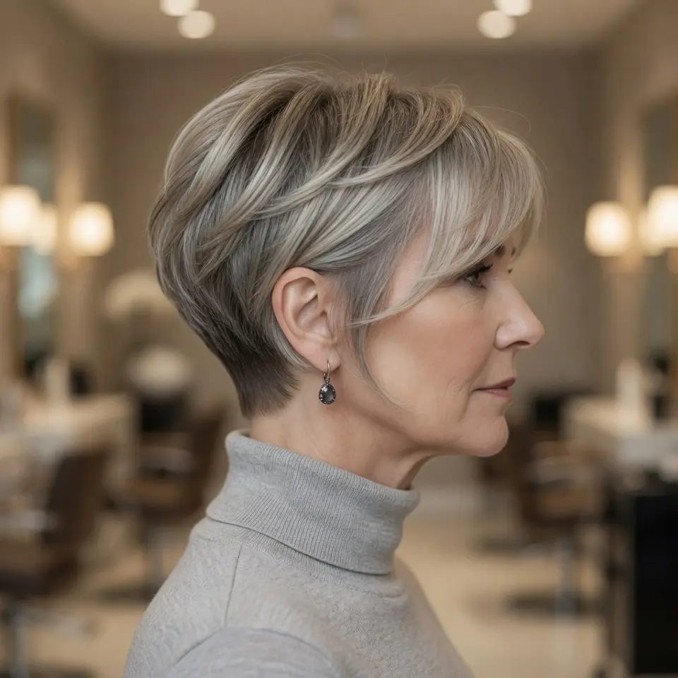 #10 Stylish Brushed-Forward Fringe