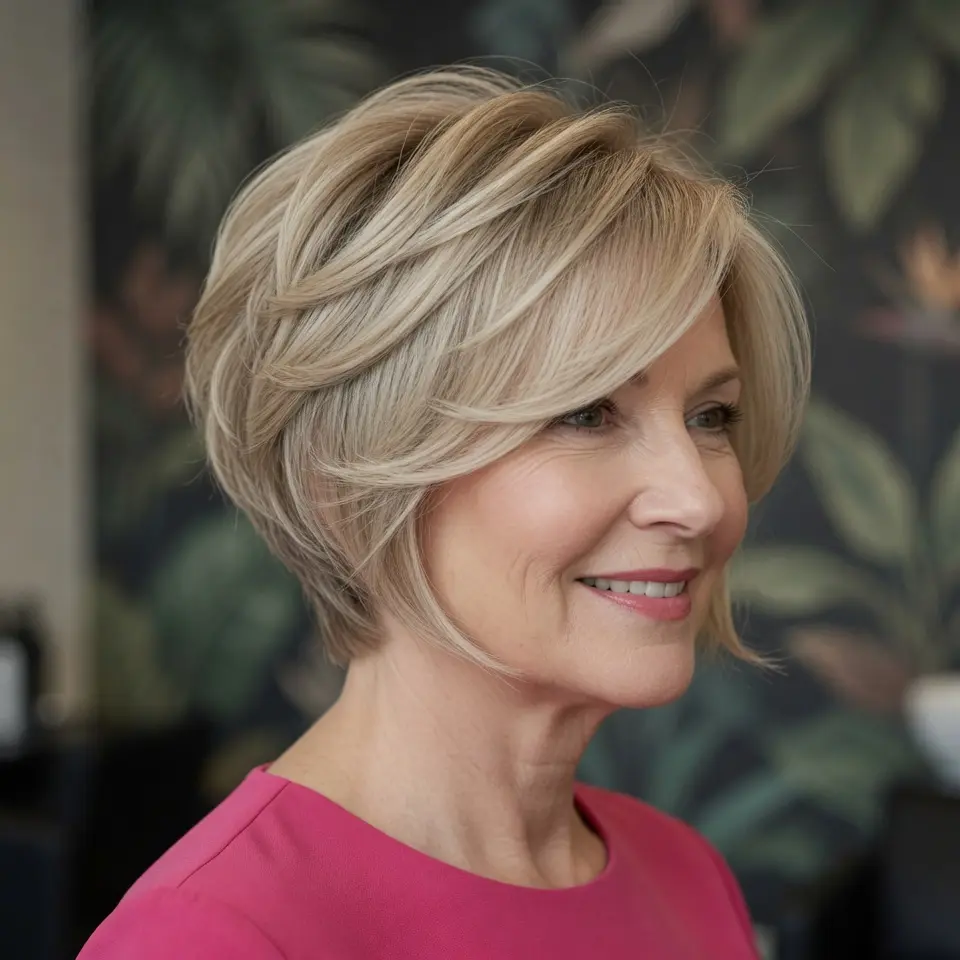 #10 Side-Swept Pixie with Visible Layers