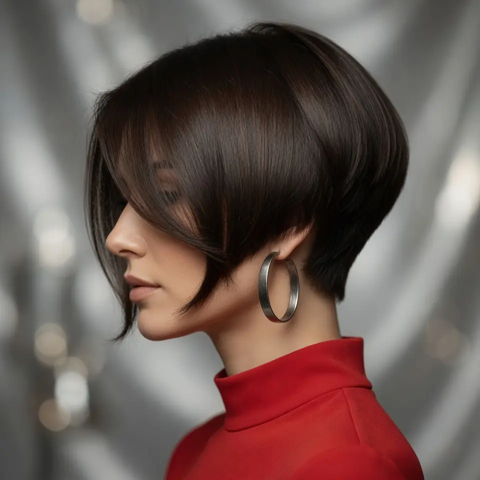 #10 Stacked and Angled Pixie Bob for Thin Hair