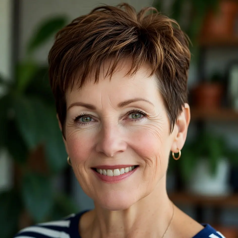 #10 Soft Layered Pixie Shag with Wispy Mini-Bangs