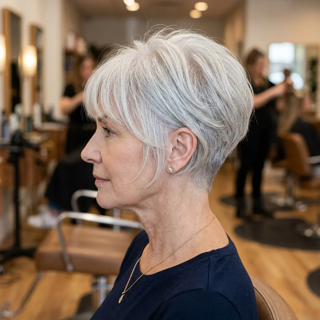 #11 Silver Layered Lixie with Full Bangs
