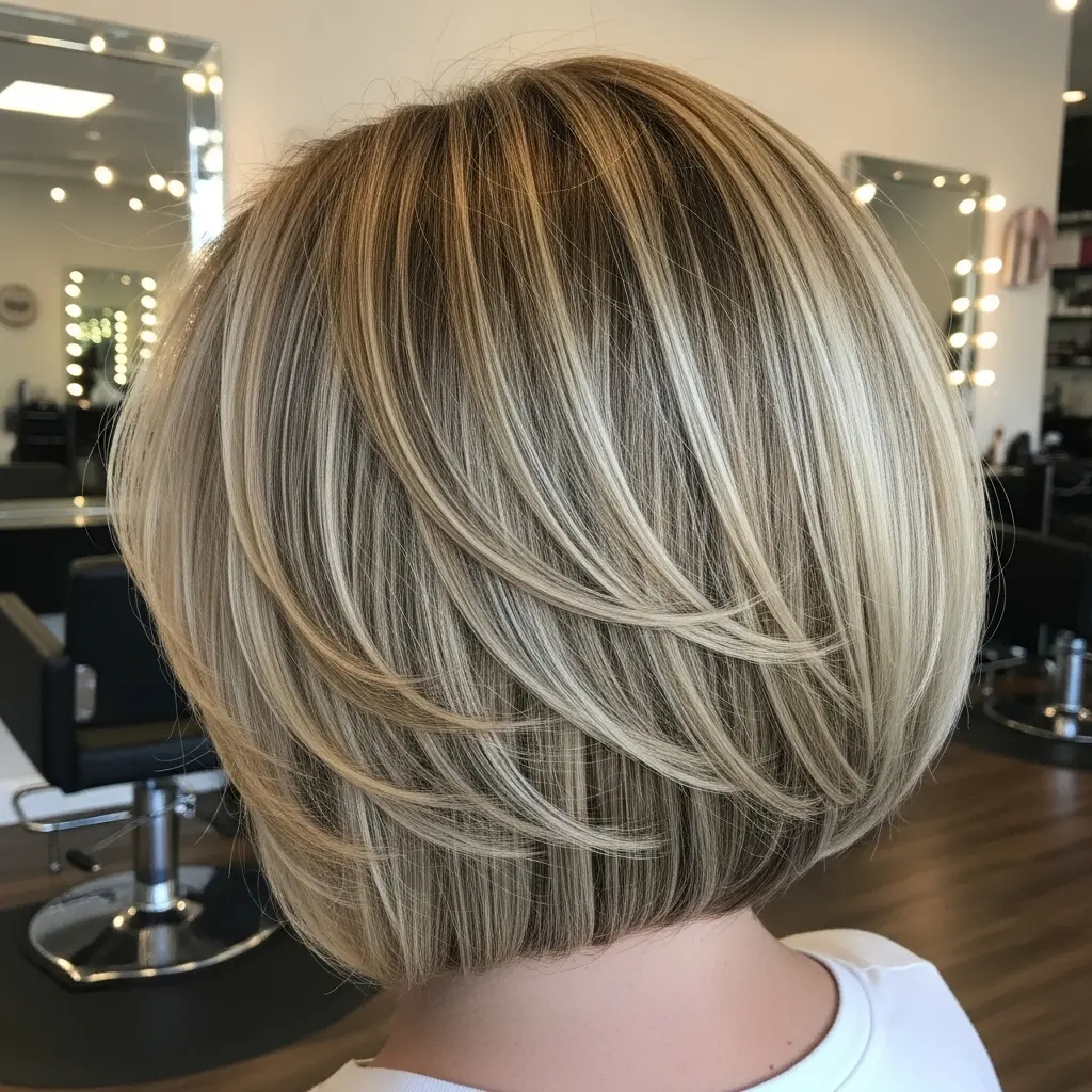 #14 Blonde Thick Bob with Piece-y Layers