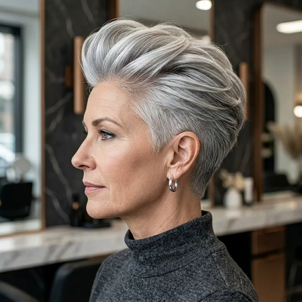 #14 Pompadour Silver Pixie
