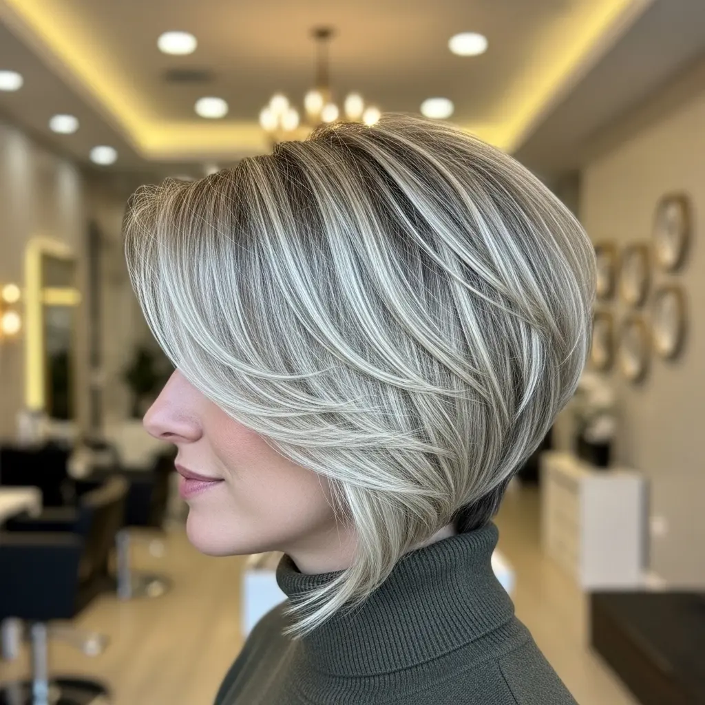 #17 Wispy Jaw-Length Cut with Layers