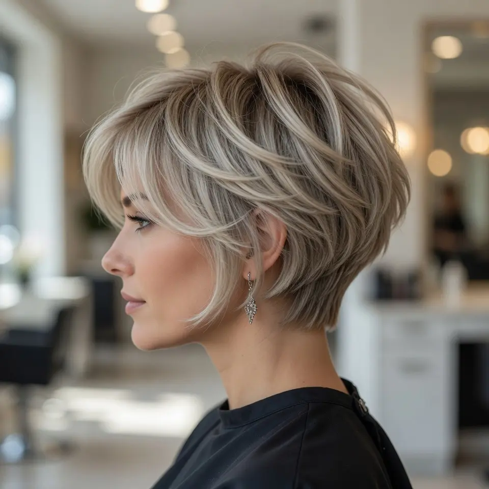 #17 Short Pixie Bob with Stacked Layers