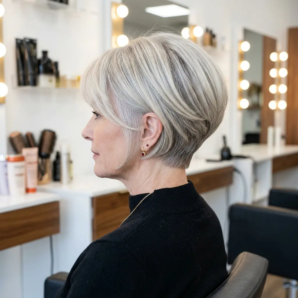 #17 Ash Blonde Long Pixie Style