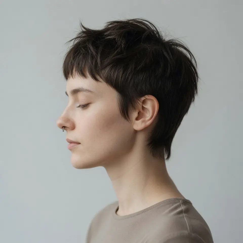 #18 Feminine Lived-In Pixie with Sideburns