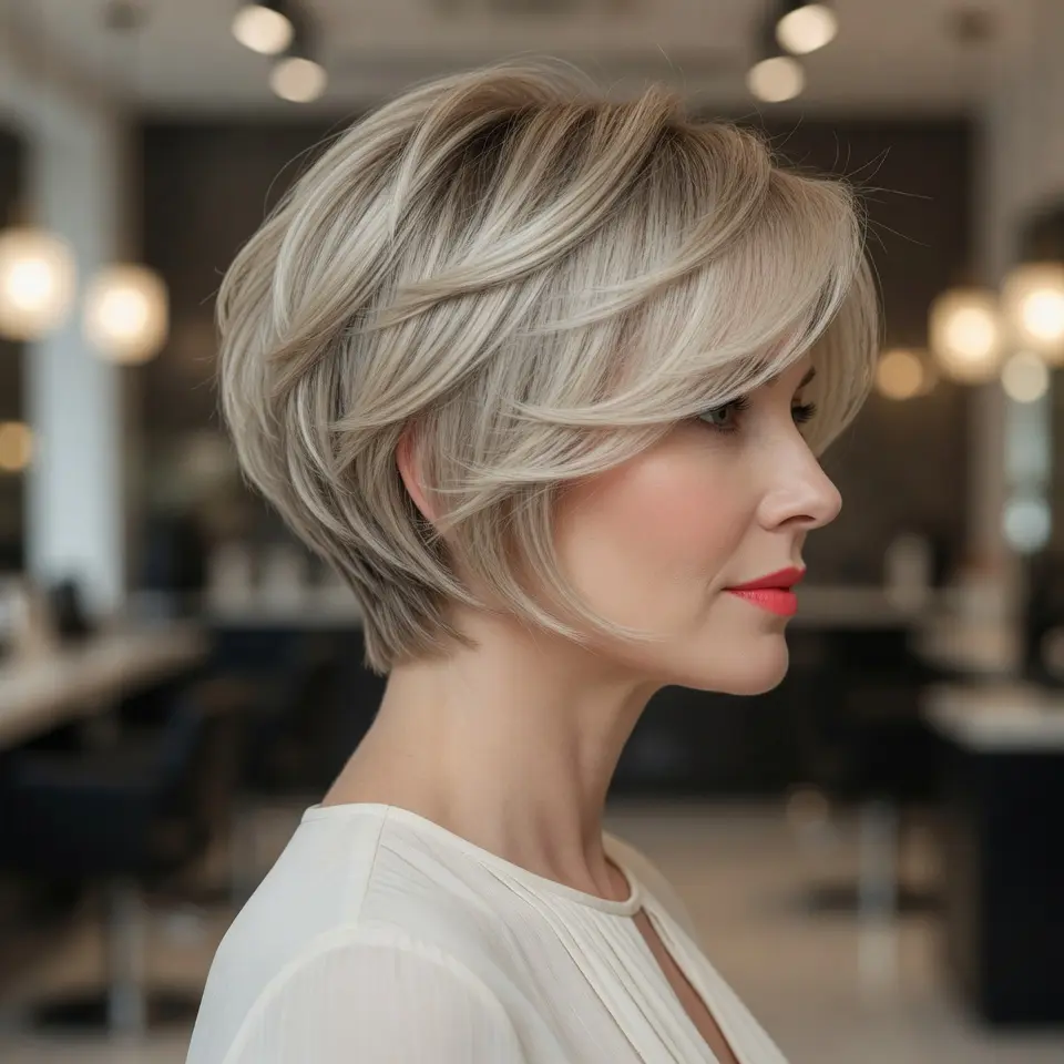 #18 Pixie Bob Haircut with Stacked Layers