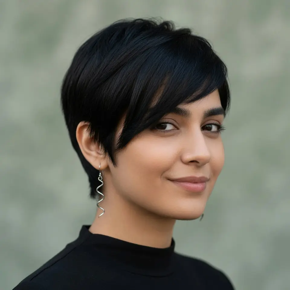 #19 Cute Fringed Pixie