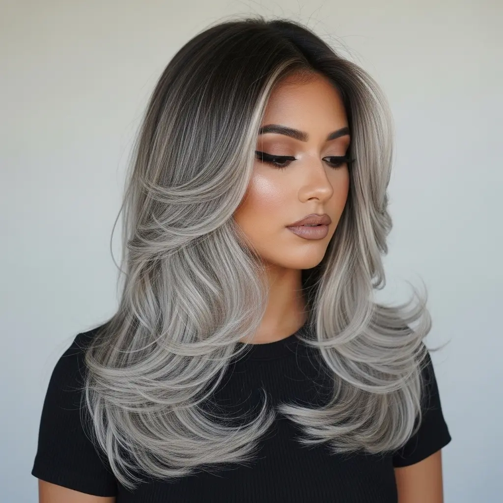 Ash Blonde Balayage Layers