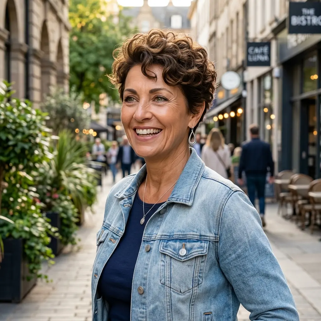 #2 Charming Curly Pixie Cut for Fine Hair