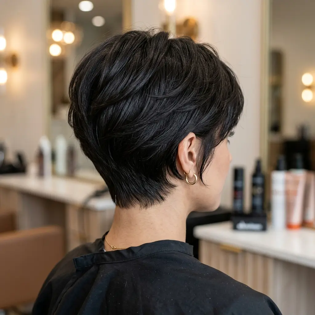 #2 Chic Long Layered Pixie Cut