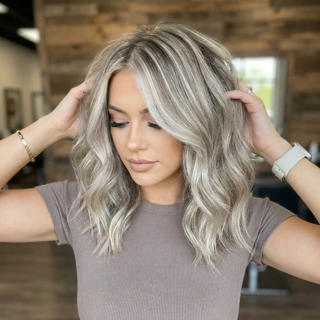Soft Cascading Layers with Blonde Highlights