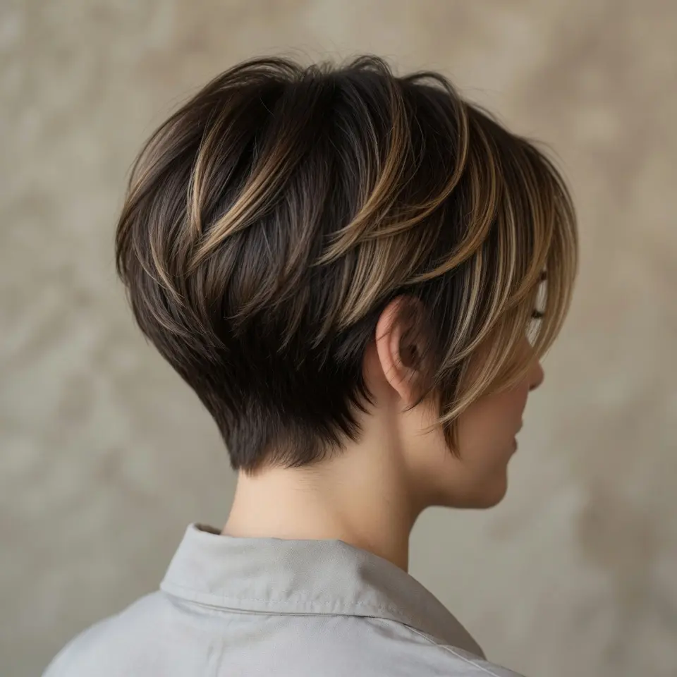 #21 Pixie + Short Stacked Bob