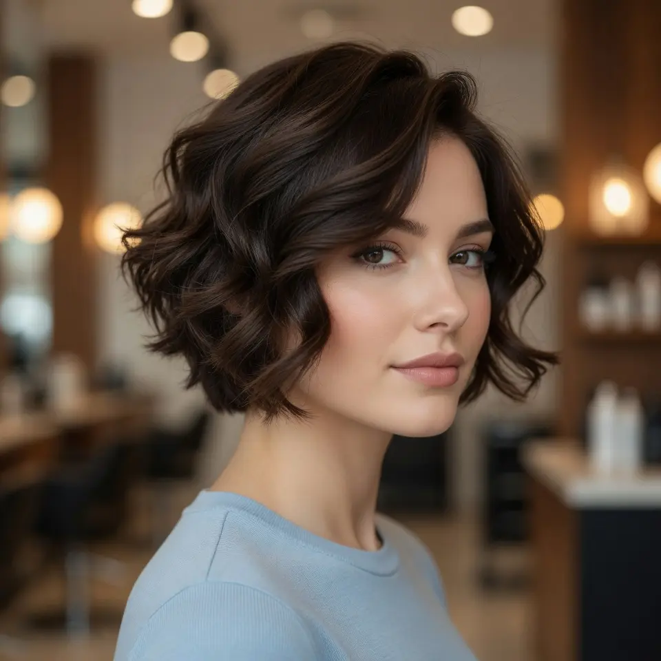 #22 Wavy Short Edgy Pixie Bob
