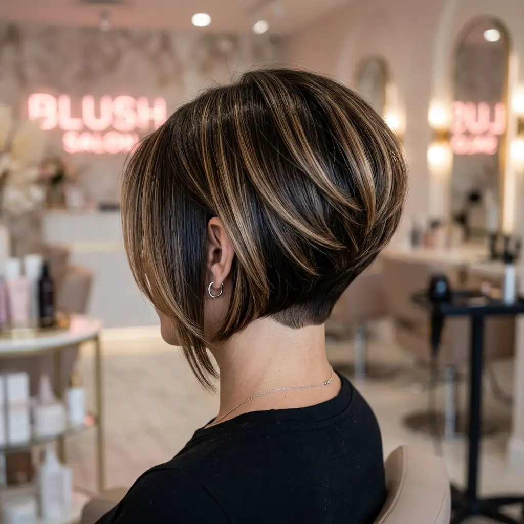 #5 Stylish Stacked Pixie Bob with Undercut