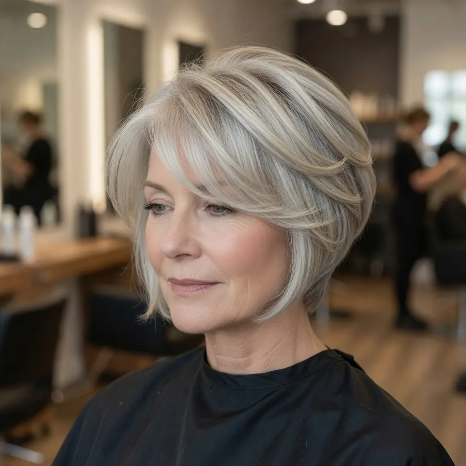 #6 Layered Long Pixie with Side-Swept Bangs