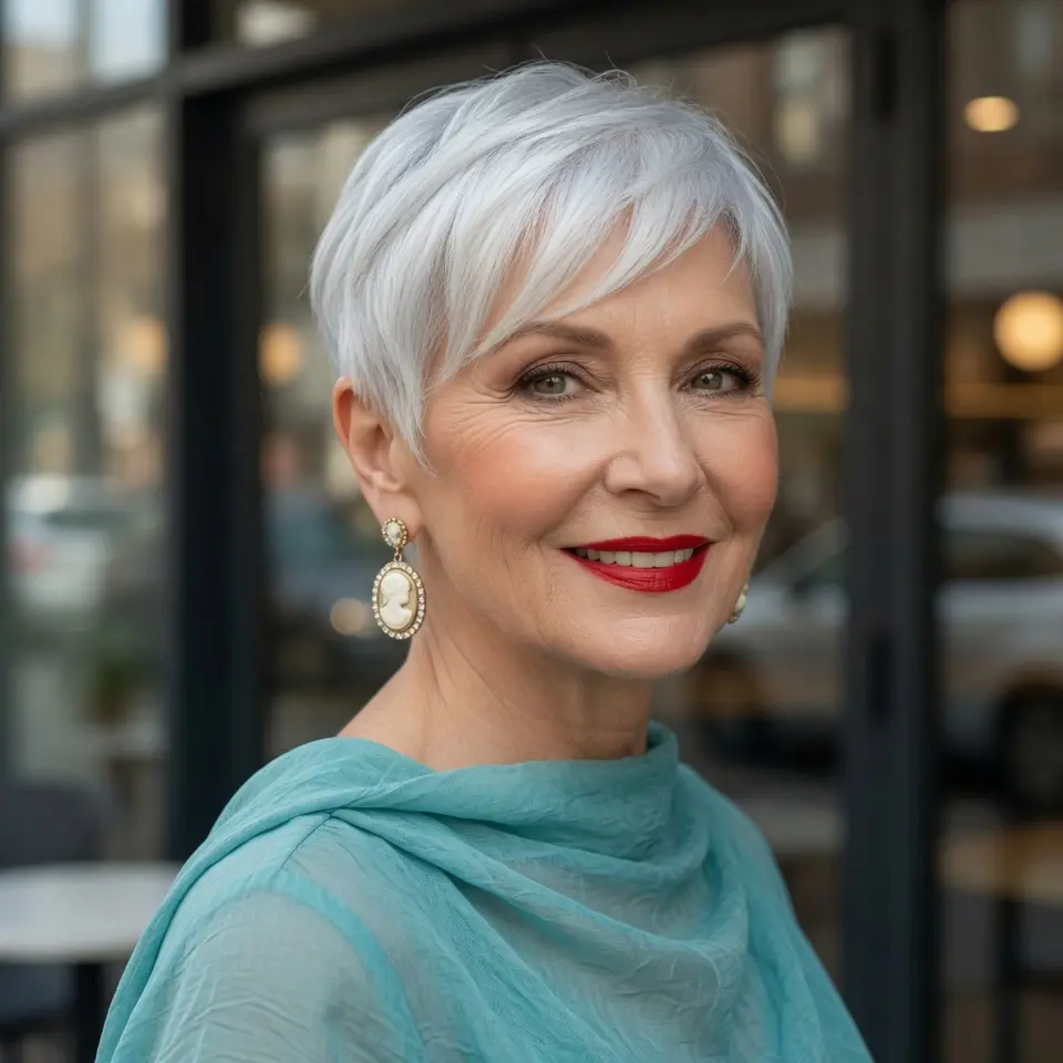 #10 Platinum Micro-Pixie with Feathered Micro-Fringe