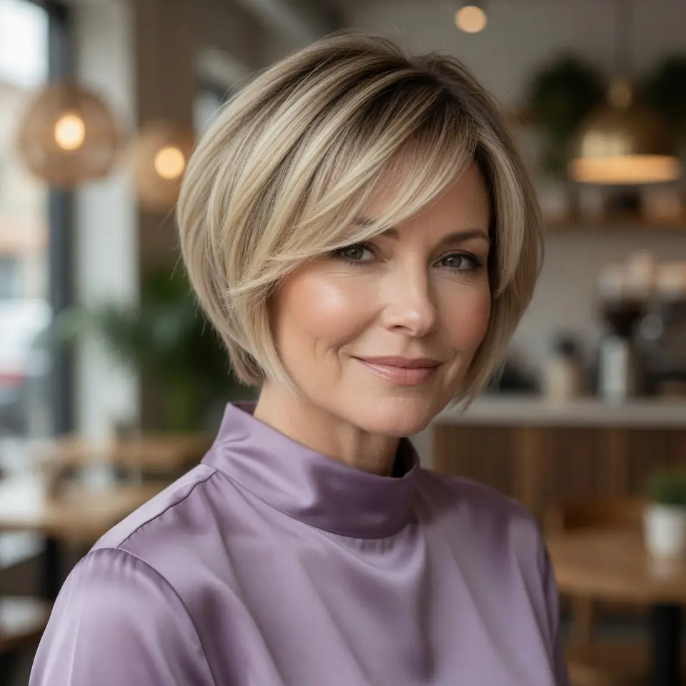 #10 Blonde Pixie Bob with Root Shadowing