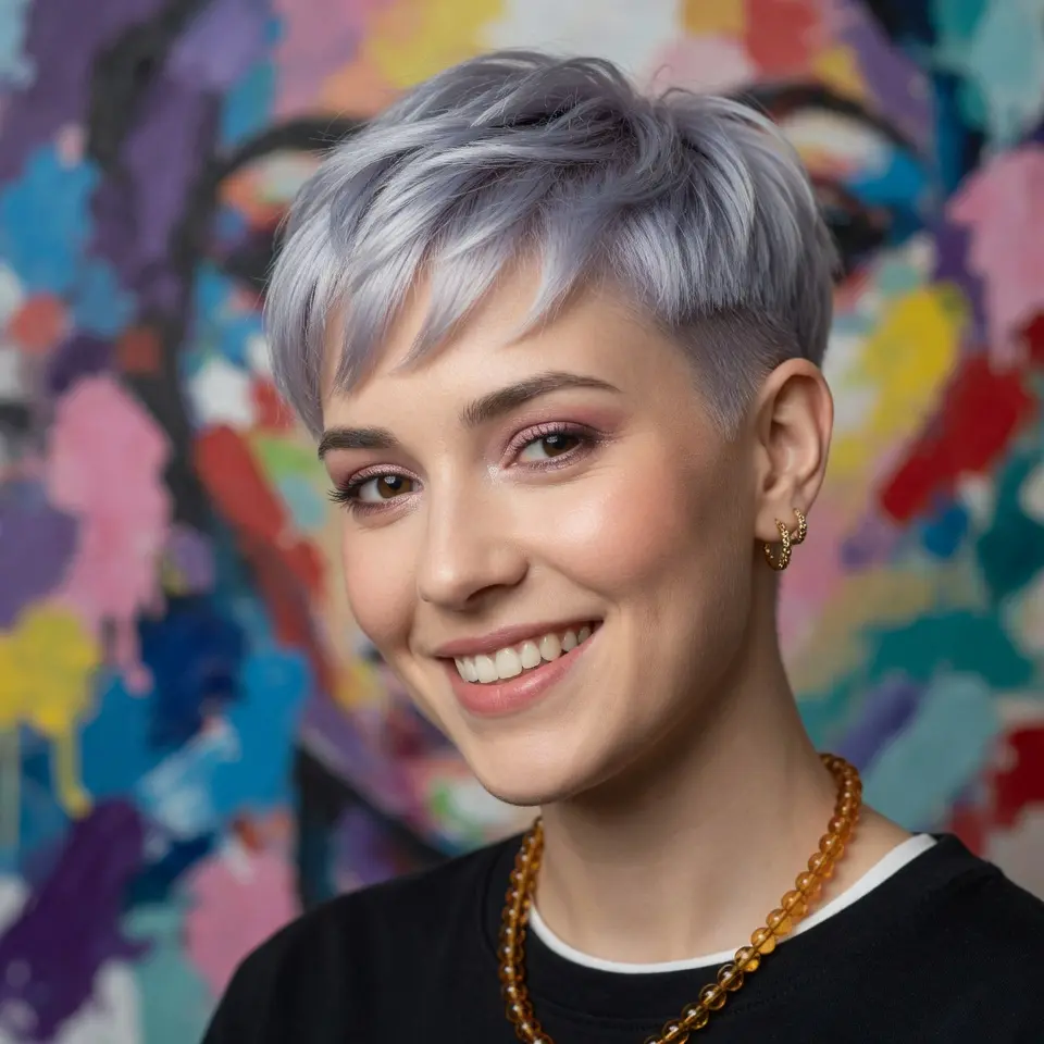 #14 Cropped Haircut with Tapered Sides and Nape