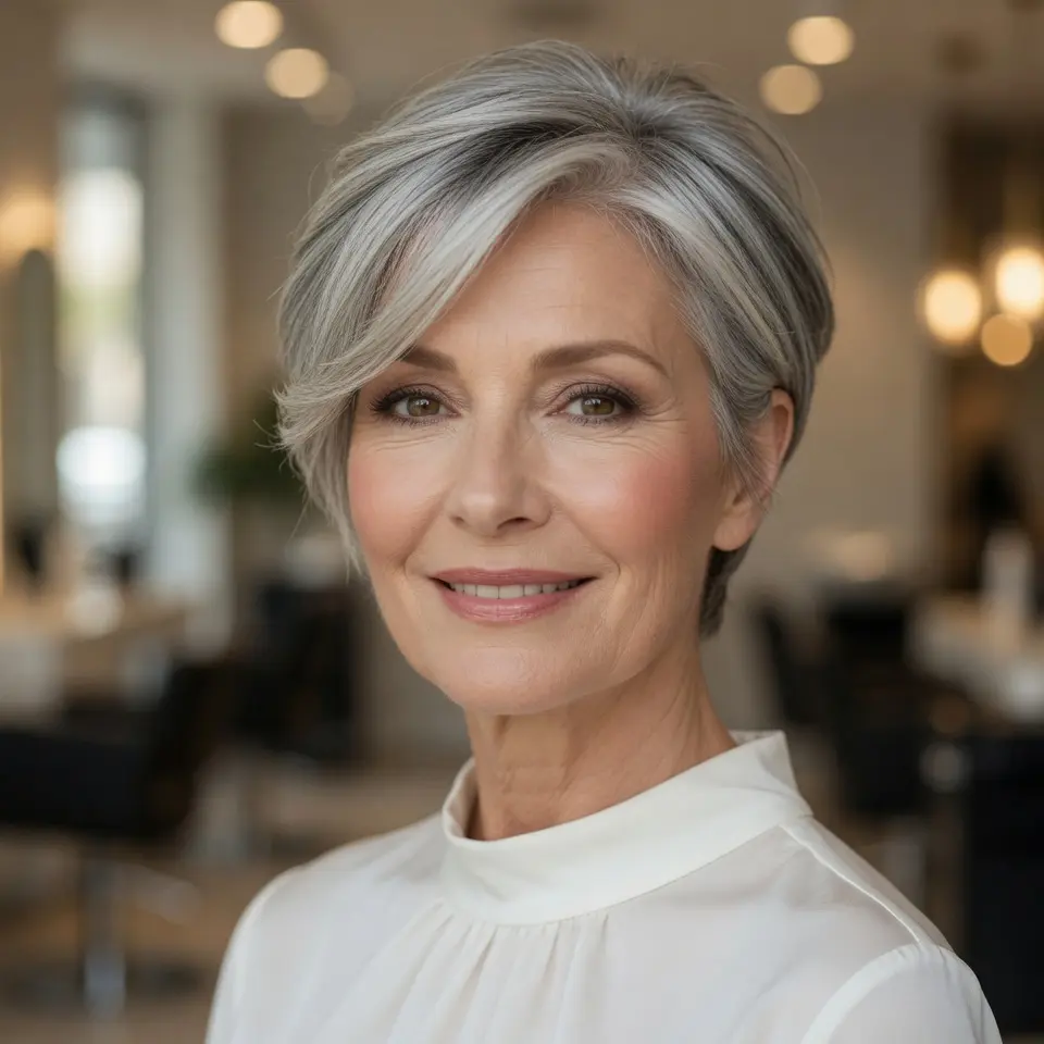 #15 Classic Silver Voluminous Taper for Women Over 60
