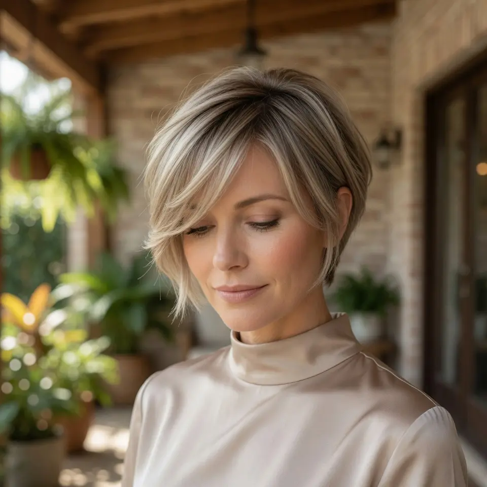 #15 Pixie Bob Haircut for Fine Hair Lifted at the Crown