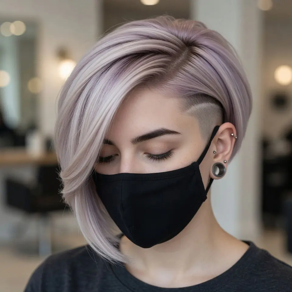 #17 Purple Roots on a Stepped Undercut