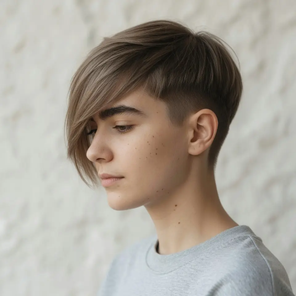 #19 Pixie Bob with Long Side Bangs