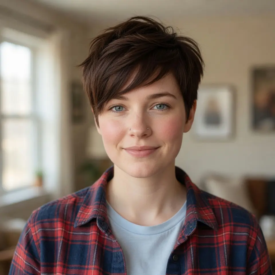 #20 Pixie with Subtle Layers for Thick Hair